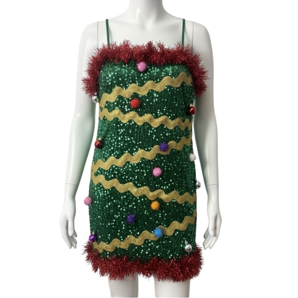 Festive‎ Green Christmas Tree Dress
